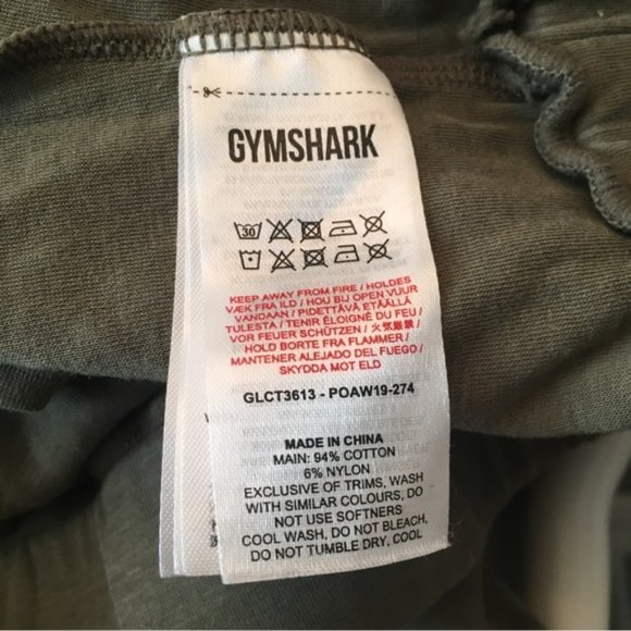𝅺gymshark Khaki Green Box Utility Crop Sweater - Picture 11 of 11